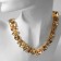 The necklace "Jewelry" geometry, yellow color in gold, 32 cm