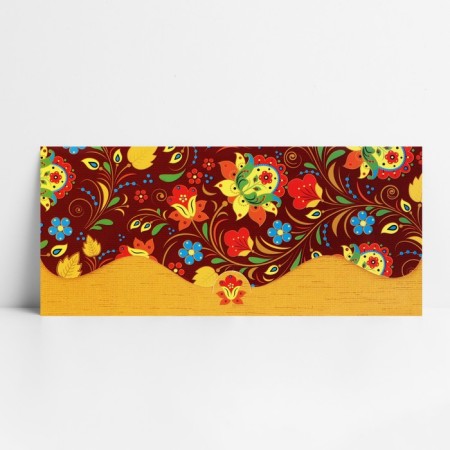 Formal “Russian patterns”, bright colors, 17.5 x 8 cm-1