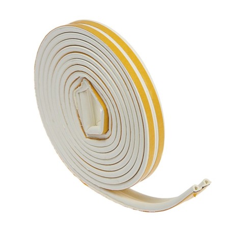 Rubber tundra seal, profile p, size 5.5x9 mm, white, in package 6 m