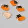 Decor for creativity metal, enamel "Black cat on pumpkin" 2.2x1.9 cm