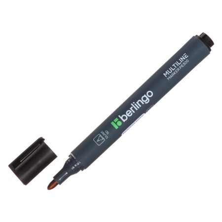 Permanent marker 3.0 mm Berlingo "Multiline PE300" Black, bullet-7