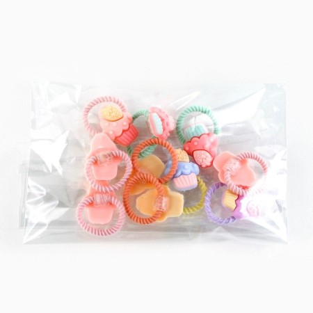 Baby hair gum with decoration "Pies", color mix-3