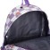 School backpack from textiles on lightning, 3 pockets, lilac color