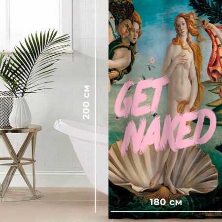 The bathroom curtain "Get Naked", 145x180 cm-1