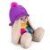 Soft toy "Bunny mi in a hat and striped scarf", 18 cm