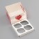 Box for 4 cupcake with a transparent lid, "hearts", 16 × 16 × 10 cm, confectionery packaging