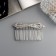 Hair crest "Medea" Bant angles, 8 × 4 cm, silver