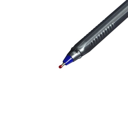 Ballic pen 1.0 mm, Triangle Silver, blue ink, three -sided-12