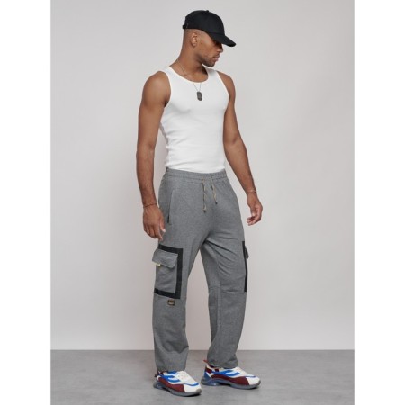 Sports male trousers, size 54, gray color-6