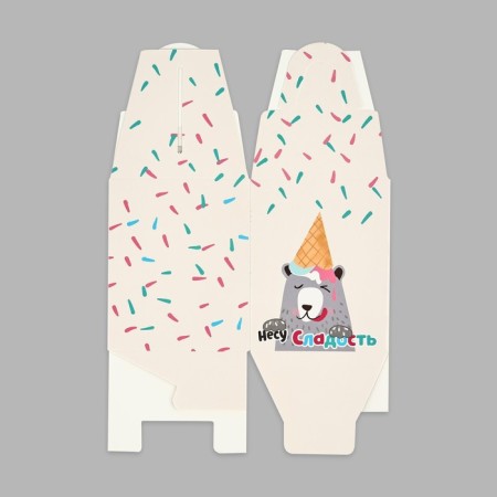 Capcake box, confectionery packaging, 1 cell “I Carry Sweetness”, 9 x 9 x 11 cm-6