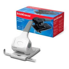 Powerful hole is up to 70 sheets of Erich Krause, with a ruler, gray, a puncture diameter of 5.5mm, the distance between the punctures is 80mm