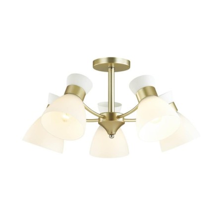 Wilma chandelier, e27 5x40W, color matte gold, white