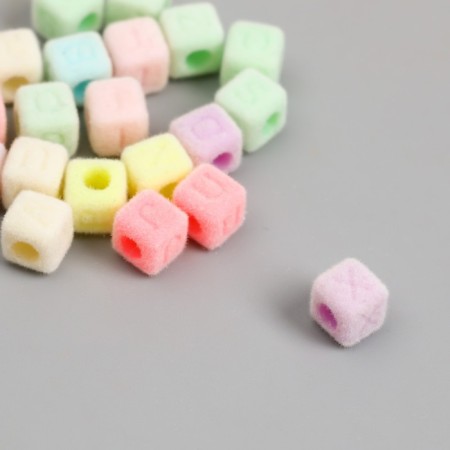 Busina for creativity velvet spraying "Cube. Alphabet. Tender shades" 0.7x0.8x0.8 cm-1