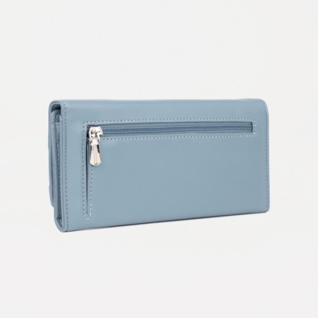 Women's wallet on magnets, blue color-1