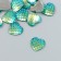 Decor for creativity plastic "Green scales - heart" 1.2x1.2 cm