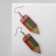 Earrings "School" pencils, colored in silver
