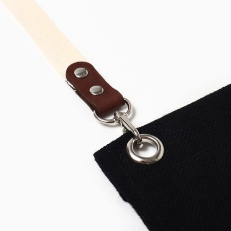 Apron Ethel Minimalist Design Black 60x70cm. 45%linen, 55%HL 395 g/m2-8