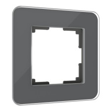 Рамка W0012440, 1 розетка Elite, графит, стекло