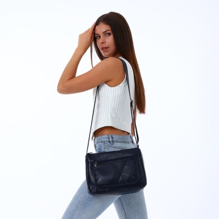 Women's bag with lightning, blue color-6
