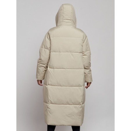 Coat insulated winter female, size 50, light-beige color-11