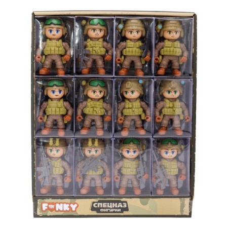 FUNKY TOYS figure "Special Forces", in brown form, 8 cm, mix