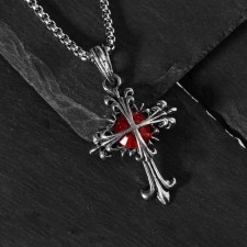 Penettlement Pattering Pattern, red color in black silver, l = 70 cm