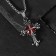 Penettlement Pattering Pattern, red color in black silver, l = 70 cm