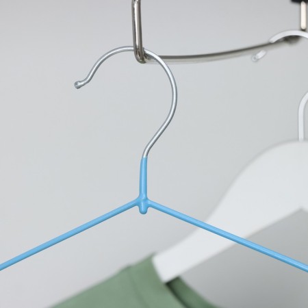 Hanger - clothes for clothes, 40 × 20 × 0.3 cm, blue color-1