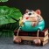 Piggy bank "Red cat with sausage" 17cm