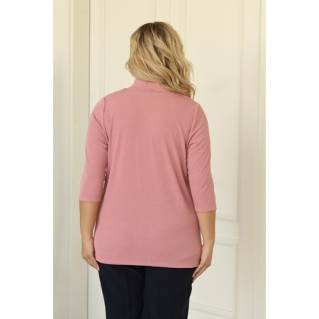 Women's turtleneck, size 56, pink color-1