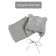 A cap on ties with ears Children's Amarobaby Pure Love Bear, with a lining, size 44-46 cm, color gray color