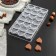 Konfinetta chocolate form “leaflets”, 27.5 × 13.5 × 2.5 cm, 21 cells (4 × 3 × 0.8 cm)