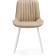 Stool on a metal frame Seda metal/velor, white/beige 50x56x82 cm