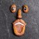 Suspended decor "Face wood with teeth" 26x10x3cm