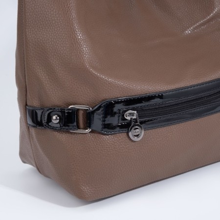 Load bag with lightning, external pocket, brown color-3