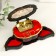 Casket Musical oval "Carved" 12x8x5 cm