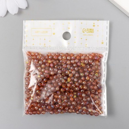 Beads for creativity plastic "Bronze mother -of -pearl" set 20 g d = 0.4 cm-3