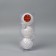 Set of balls plastic D-8 cm, 3 pcs "overflow" strips, white mother of pearl