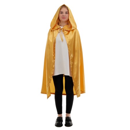 Carnival cloak, satin, color golden length 100cm