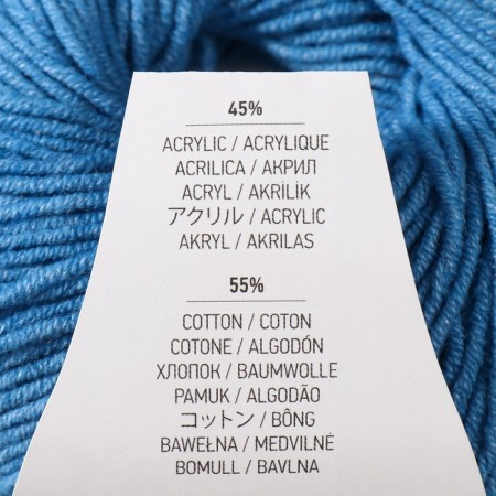 Yarn "Jeans" 55% cotton, 45% acrylic 160m/50g (16 Yar. Blue)-3
