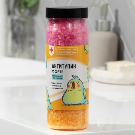 Bath salt "Antidan", 650 g, citrus aroma, Beauty Fooch