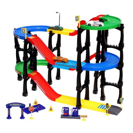 Megaparking garage, 3 metal machines, accessories-1