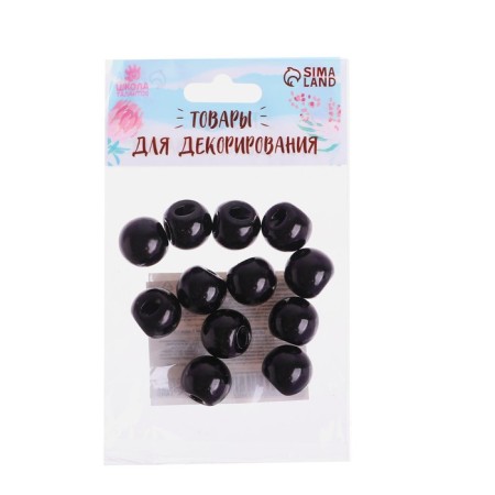 The eyes are sewing, set of 12 pcs., Size 1 pc. - 1.6 cm, black color-1