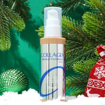 Moisturizing tonal cream with collagen Enough Collagen Moisture Foundation SPF 15, tone 21, 100 ml-4