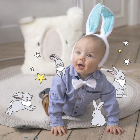 Carnival set "Bunny", rim - ears, tail, thermonacleka, butterfly-2