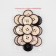 Button, 4 punctures, d = 27 mm, beige color