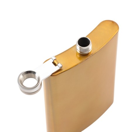 Gift set 6 in 1: Flaw 270 ml, funnel, 4 glasses, gold 18 x 24 cm-3