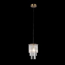 Crystal chandelier Gerhort G21138/1Cop+CL, 1x60W, E14, 120x16x16 cm, bronze color