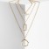 Piece "chain" frame with a ring, color gold, l = 52 cm