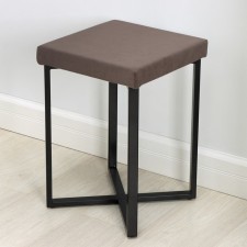 Tarneto stool, 33 × 33 × 48 cm, the color of the frame is black, the color of the seat is gray